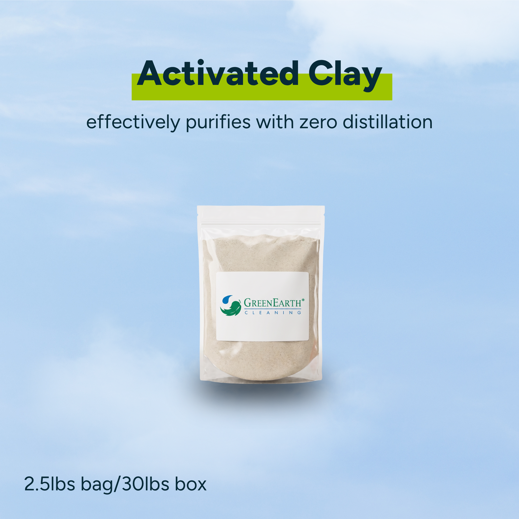 GreenEarth Activated Clay Standard 2.5lb Bags - 30lb Box