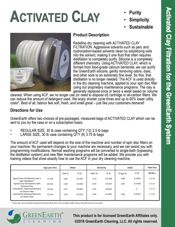 GreenEarth Activated Clay Standard 2.5lb Bags - 30lb Box
