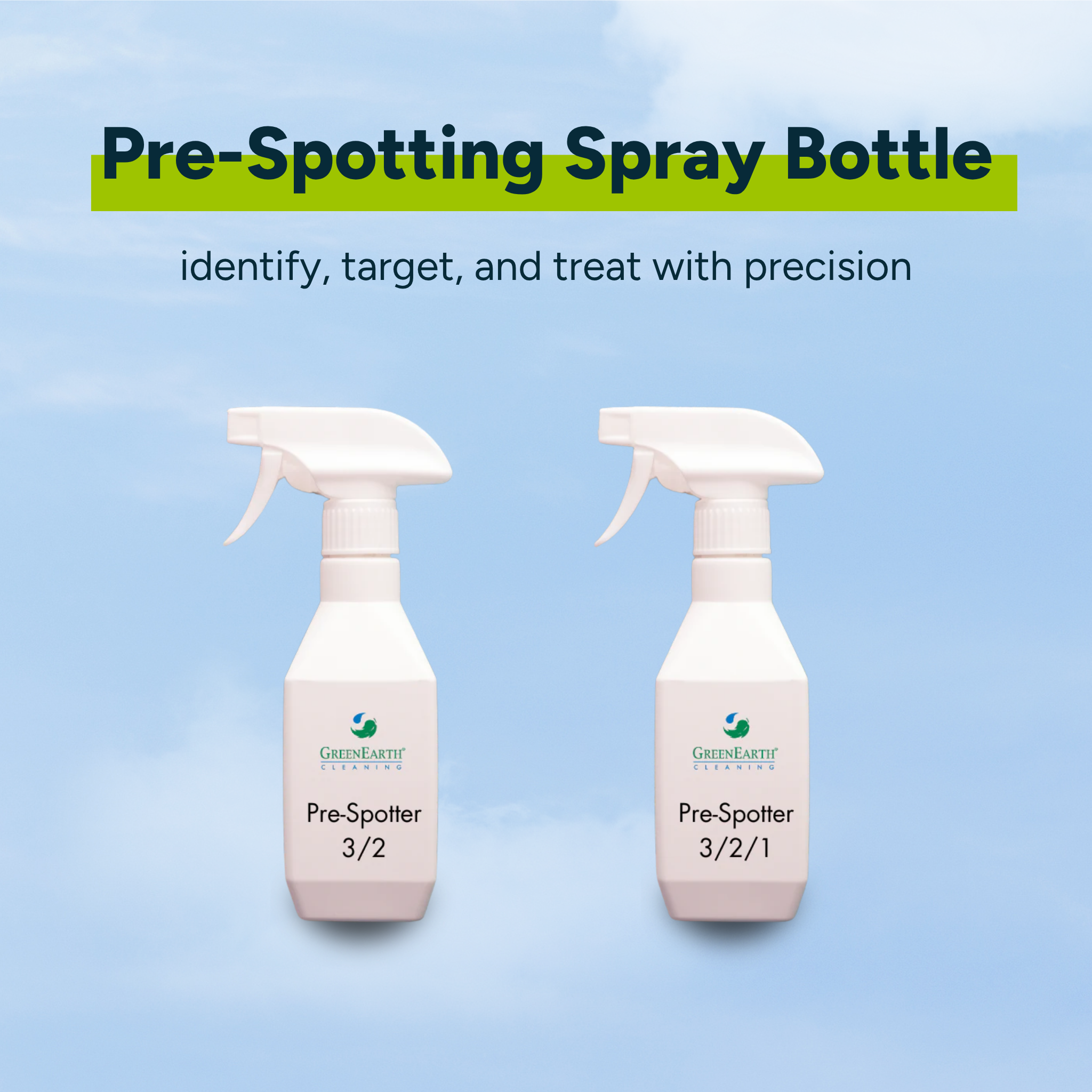 Pre-Spotting Spray Bottles Set of Two with labels (3/2, 3/2/1)