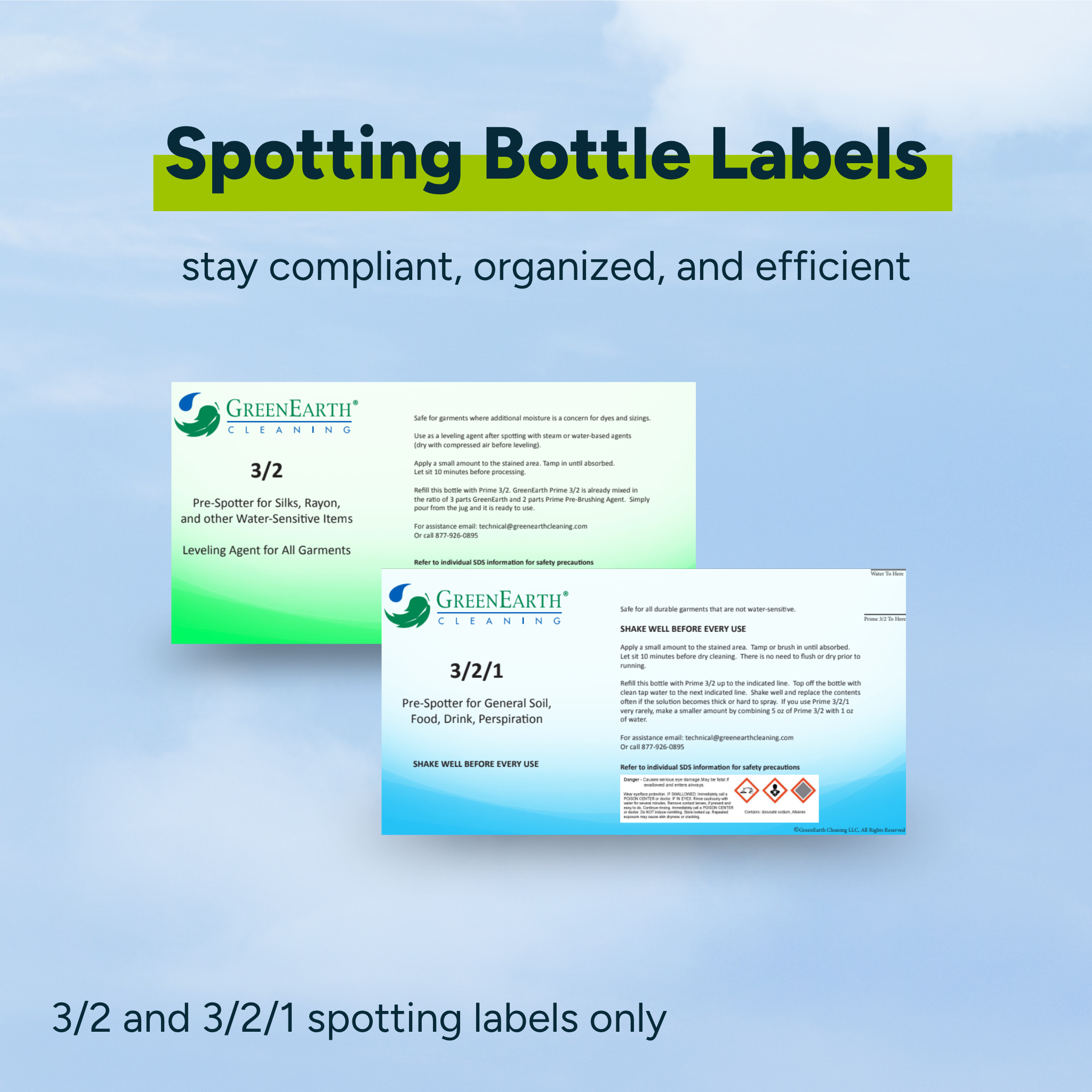 GreenEarth Spotting Labels Only